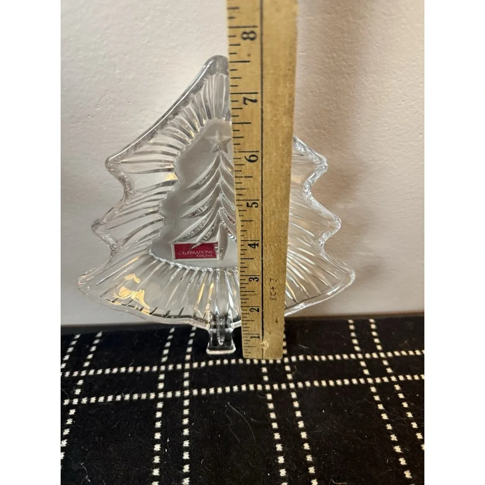 Mikasa Crystal Christmas Tree Dish 6